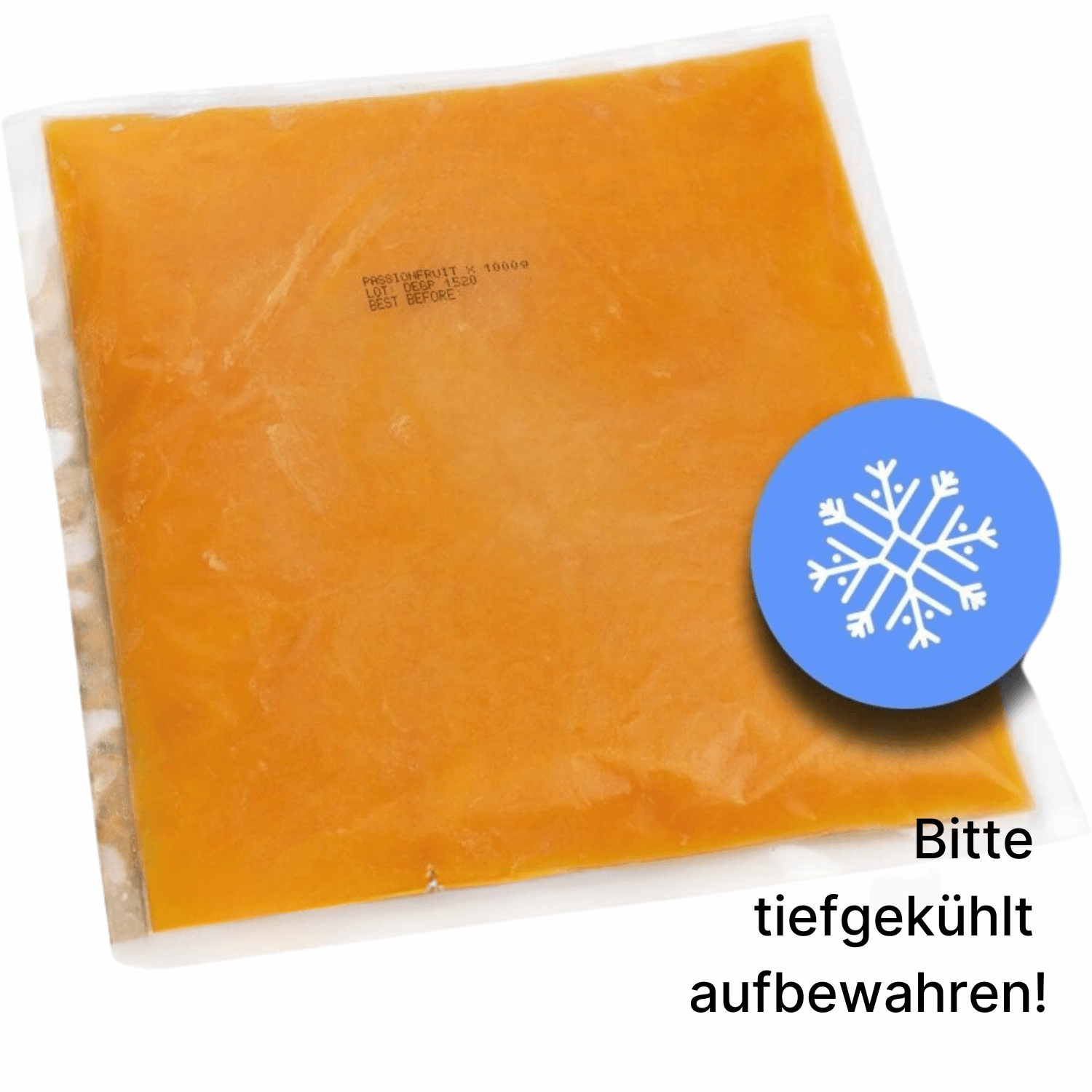 TK Passionsfrucht-Pulpe/Pürée (100% Passionsfrucht) – HPP-Verfahren - Beutel à 1 kg - H&T Rohstoffe